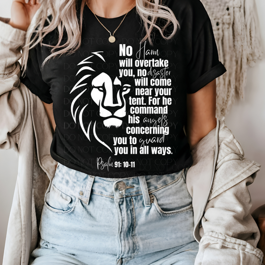 Psalm 91 Lion No Harm - Unisex Tee